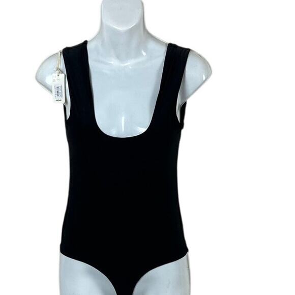 aerie Tops - Aerie Smoothez Black Bodysuit size L NWT